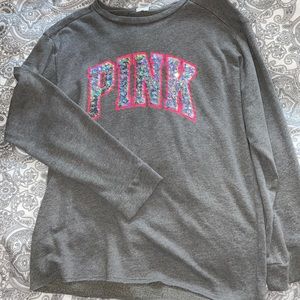 Sparkly pink Victoria’s Secret crew neck